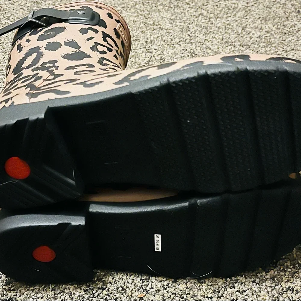 Hunter leopard Print Short Waterproof Rain Boots size 10 - Picture 7 of 8